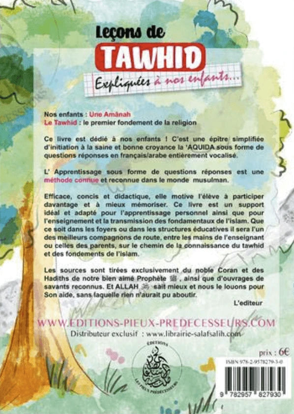 Leçons de tawhid expliquées à nos enfants – version garçon - Éditions Pieux Prédécesseurs