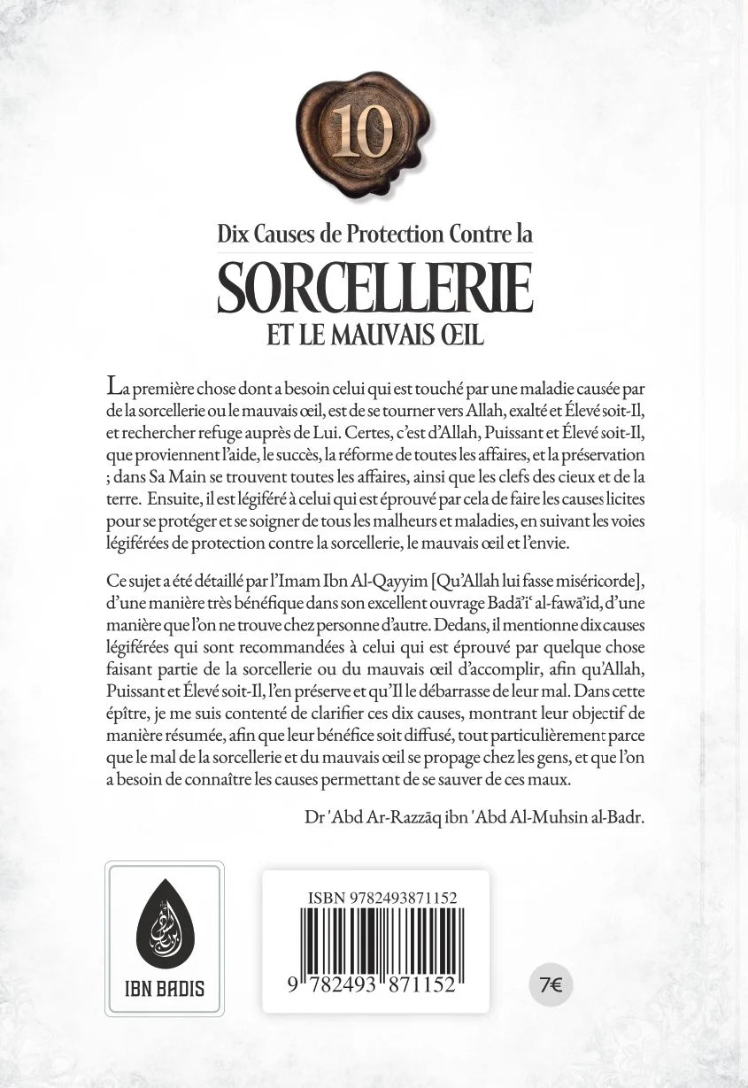 10 causes de protection contre la sorcellerie et le mauvais œil - Dr 'Abd Ar-Razzāq al-Badr - Ibn Badis