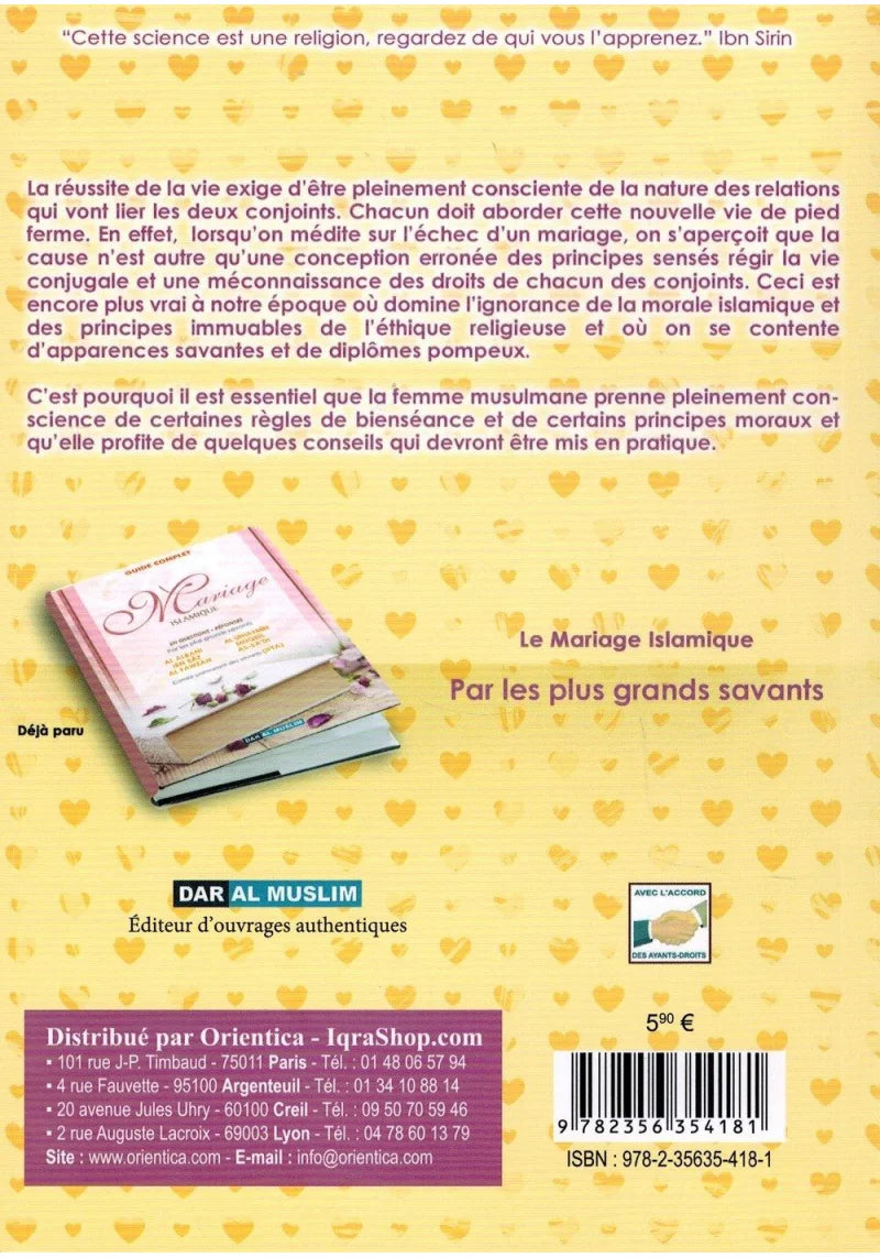 20 conseils à ma sœur avant son mariage - Badr Al-'Utaybi - Dar al Muslim