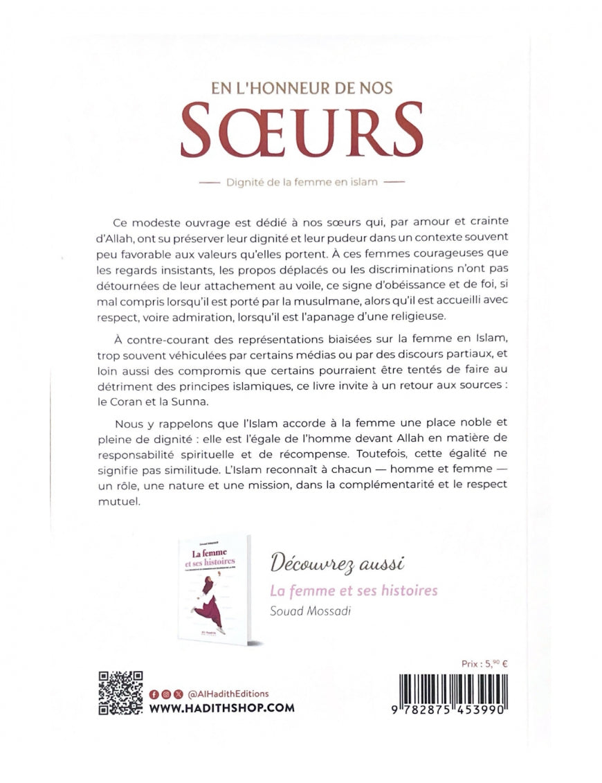 En l'honneur de nos soeurs - Dignité de la femme en islam - Rachid Maach - Al-Hadîth Al Fil Maktaba