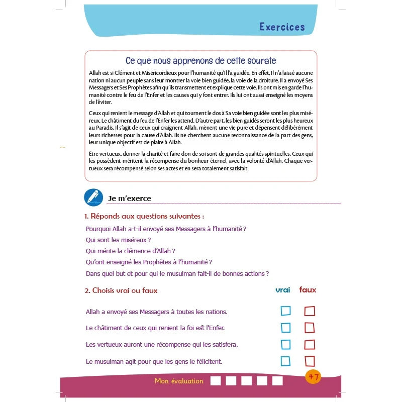 Arc-en-ciel - Manuel d'enseignement des bases de l'islam - Volume 7