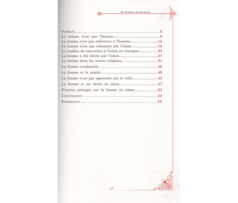 En l'Honneur de nos Sœurs - Dignité de la femme en islam - Editions Pieux Prédécesseurs
