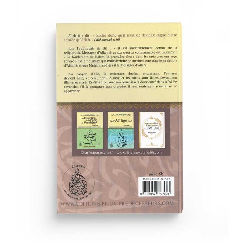 L’attestation de foi et les annulatifs de l’islam – Cheikh Raslan -  bilingue Arabe/Français - Editions Pieux Prédécesseurs