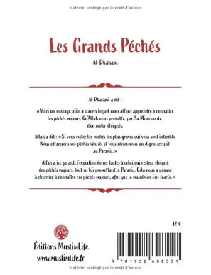 Les grands péchés - al-Dhahabi - Muslimlife AL FIL MAKTABA