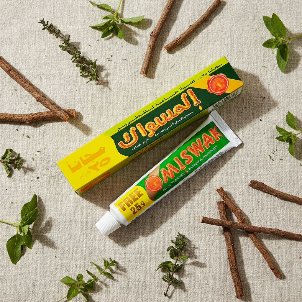 Miswak flat lay lifestyle
