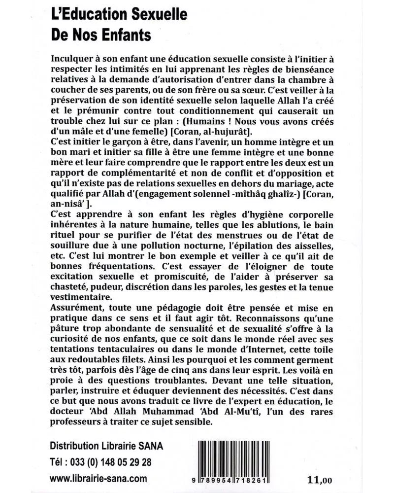 Réussir l'éducation sexuelle de nos enfants - Dr AbdAllah Abd Al-mu'ti - Al Madina