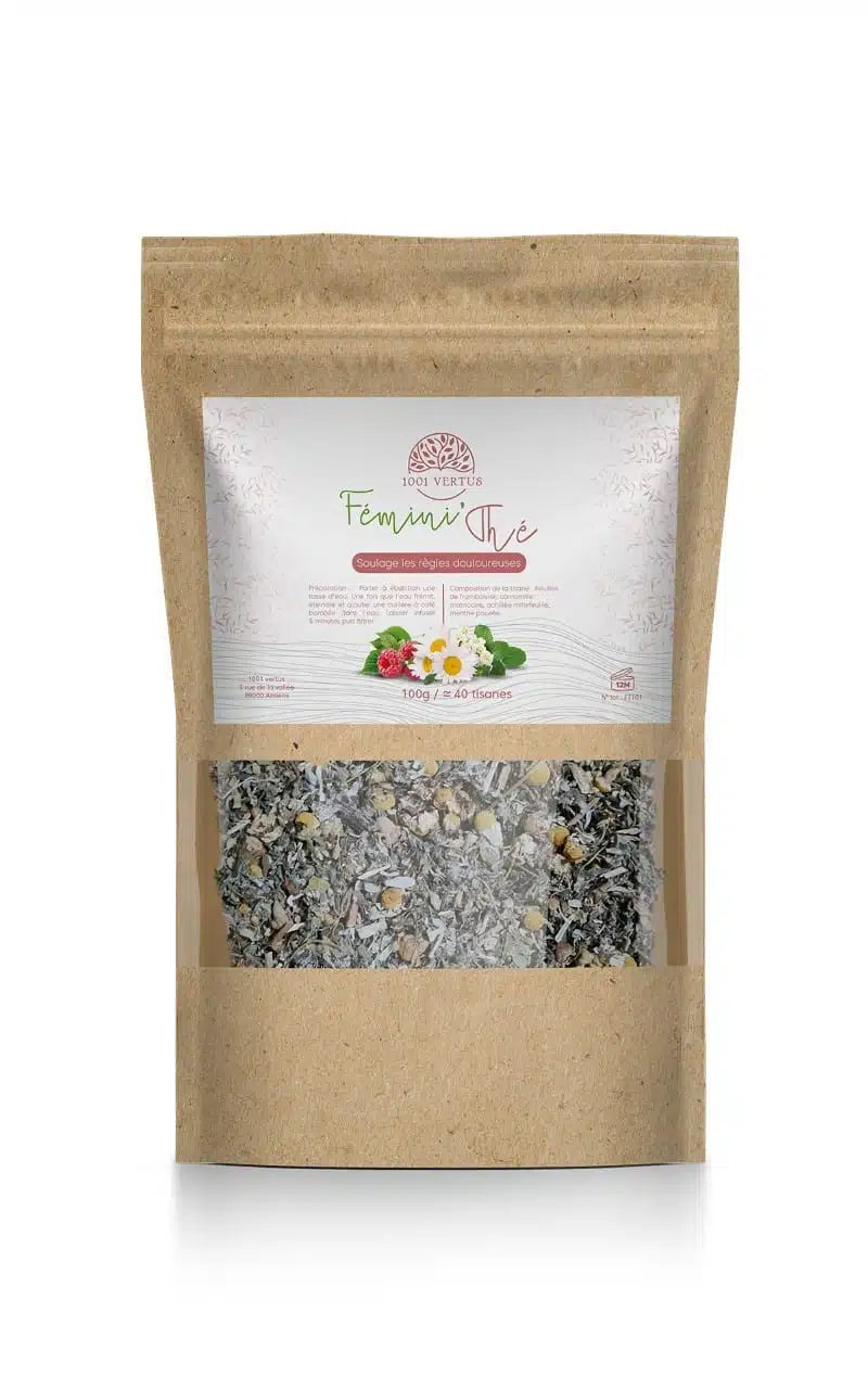 Tisane Fémini’thé, contre les règles douloureuses – 1001 Vertus AL FIL MAKTABA