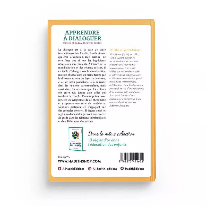 Apprendre à dialoguer au sein de la Famille et du Couple - Dr 'Abd al-Karîm Bakkâr - Al-Hadîth