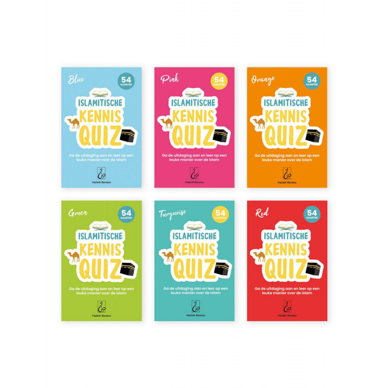 Quiz Connaissance Sur L'Islam - 54 Cartes - Hadieth Benelux (Bleu Ciel)