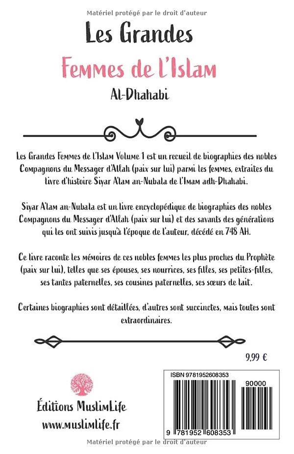 Les grandes femmes de l'Islam - volume 1 - Al-Dhahabi - MuslimLife