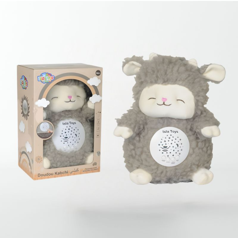 Doudou Kabchi Mouton Marron - Veilleuse Coranique Avec Détecteur De Pleurs - Jouet Islatoys