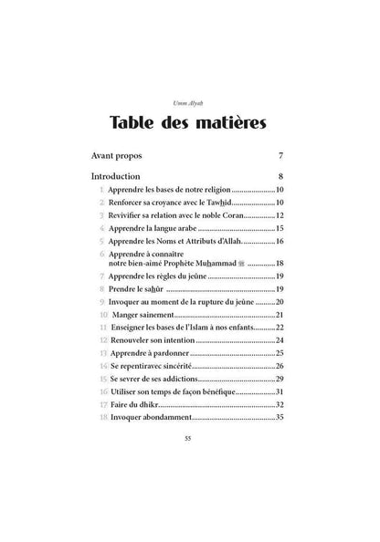 30 actions pour profiter du ramadan - Umm Alyah - al-hadîth