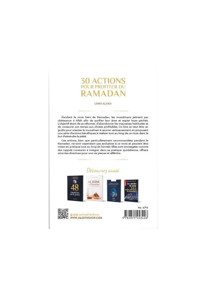 30 actions pour profiter du ramadan - Umm Alyah - al-hadîth