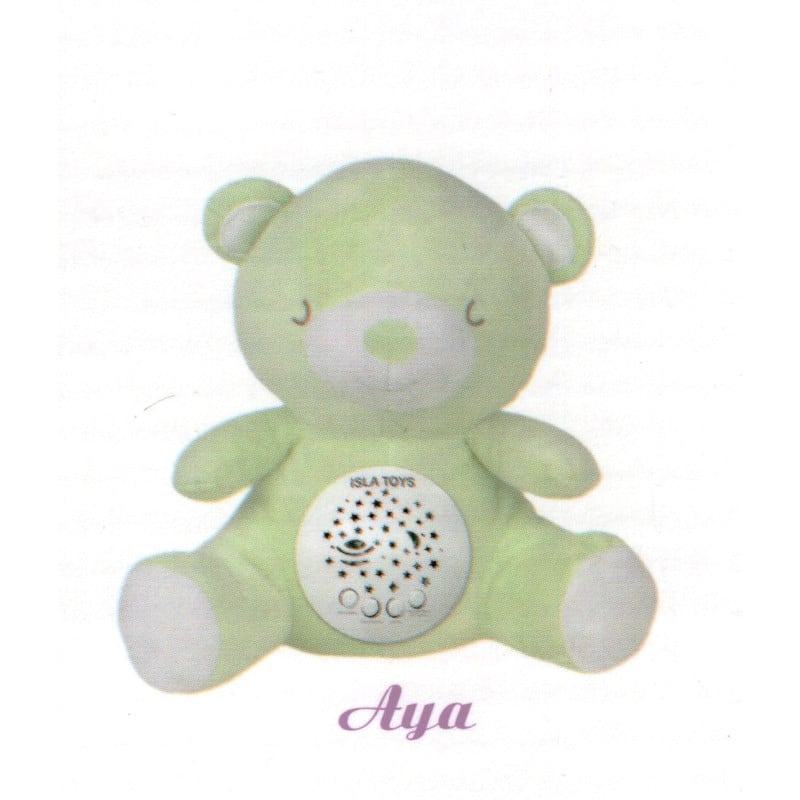 Doudou Ourson vert - veilleuse bébé Coranique - IslaToys Al Fil Maktaba