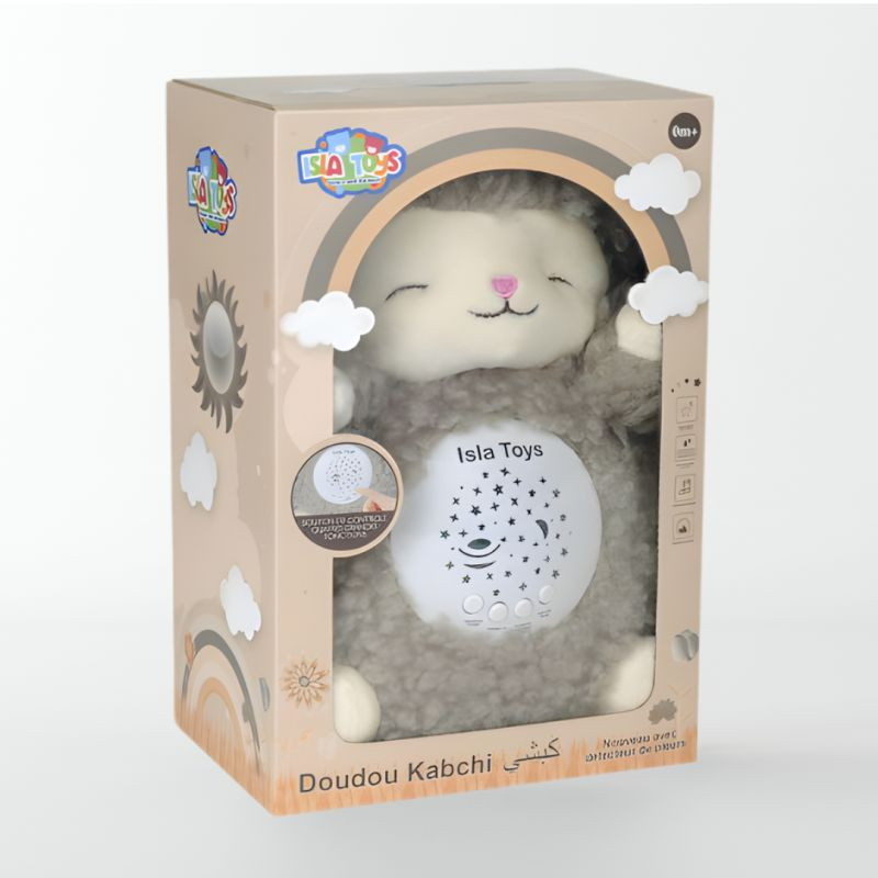 Doudou Kabchi Mouton Marron - Veilleuse Coranique Avec Détecteur De Pleurs - Jouet Islatoys
