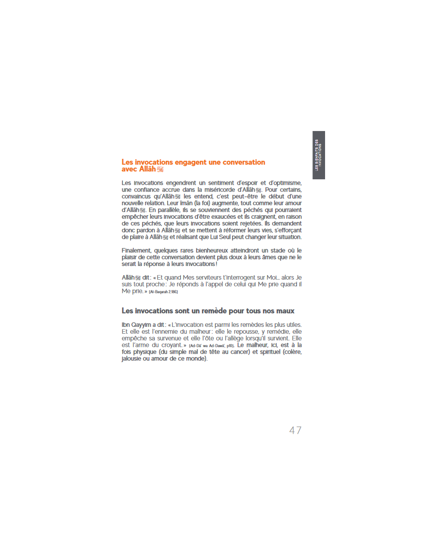 Manuel des invocations exaucées - Ibn Daud