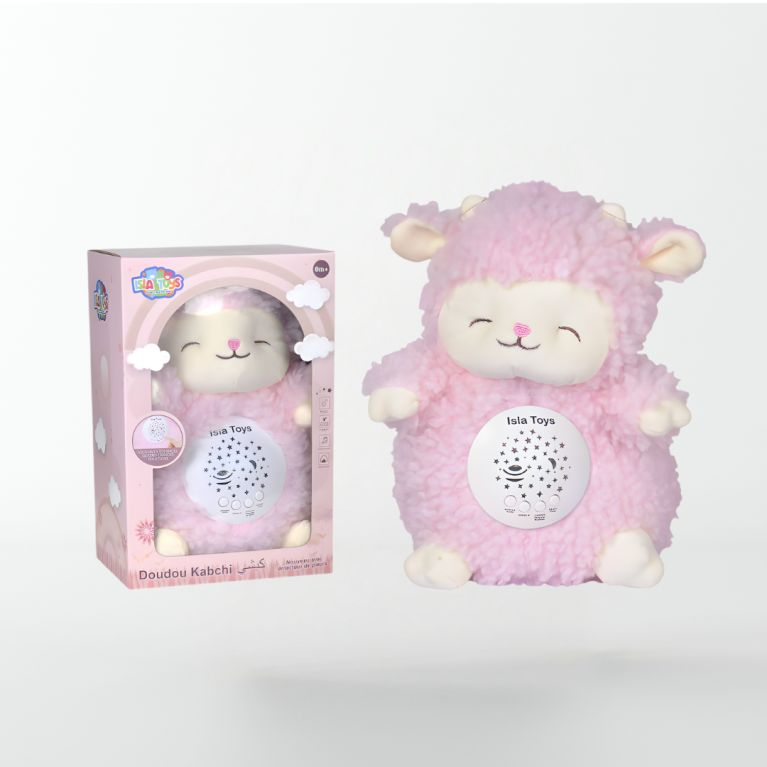 Doudou Kabchi Coranique Veilleuse bébé - Détecteur de Pleurs - Rose Al Fil Maktaba