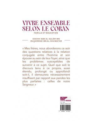 Vivre ensemble selon le Coran : famille et éducation - cheikh al-Shuway‘ar - Islam Way Al Fil Maktaba