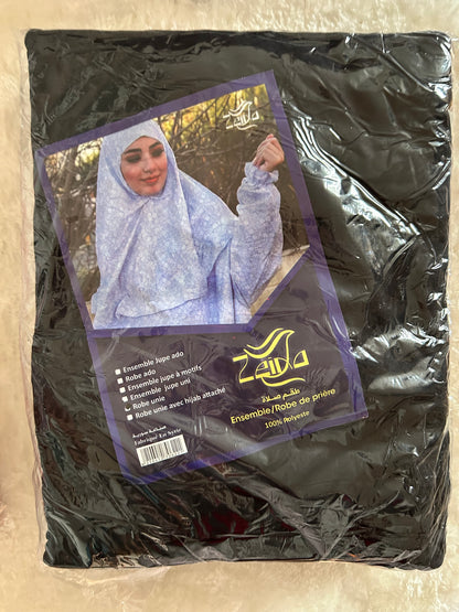 Robe de prière hijab intégré pour femme