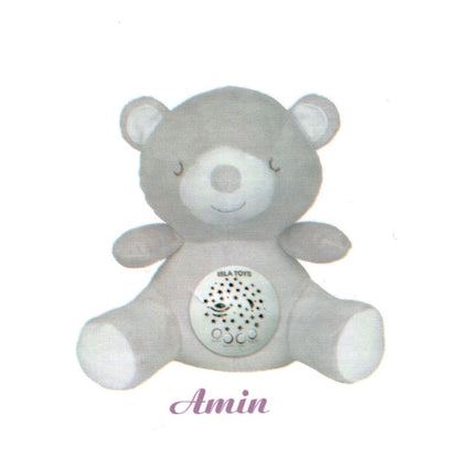 Doudou Ourson gris - veilleuse bébé Coranique - IslaToys Al Fil Maktaba