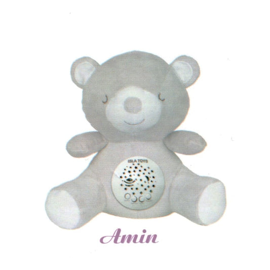 Doudou Ourson gris - veilleuse bébé Coranique - IslaToys Al Fil Maktaba