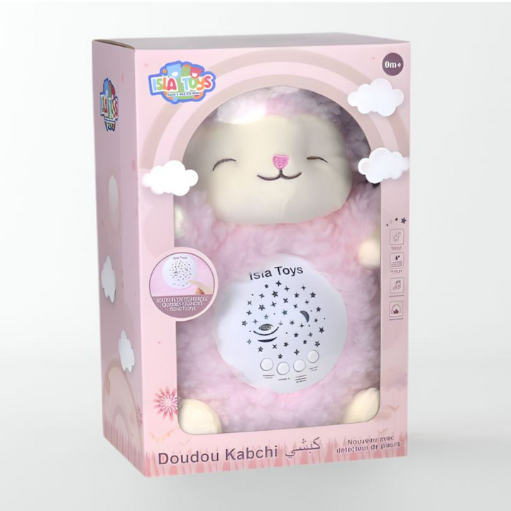 Doudou Kabchi Coranique Veilleuse bébé - Détecteur de Pleurs - Rose Al Fil Maktaba
