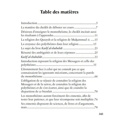 Explication de kashf ash-shoubouhat - Mohammed Ibn Ibrâhîm Ash-Shaykh - Al Bayyinah