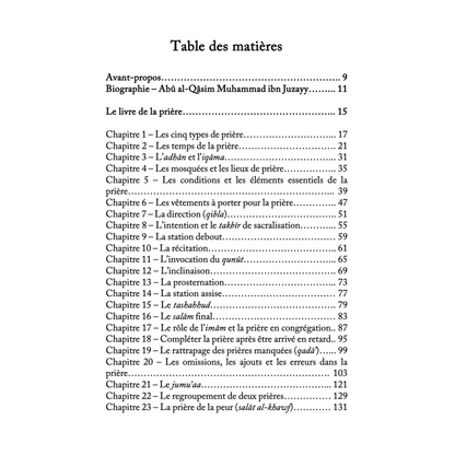 Le livre de la prière - Ibn Juzayy - Dar Al Andalus