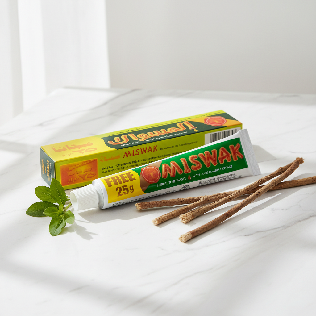 Miswak sur marbre blanc